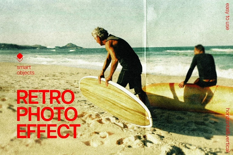 Free Retro Paper Photo Effect PSD 1536x1023