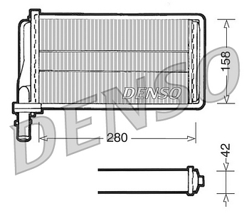 Genuine OE Part Interior Heating DENSO Heater Core Element DRR01001 