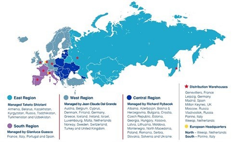 World Map With Georgia, Romania, Spain, Germany, Portugal, Russia