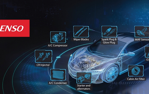 Denso image car and icons 1333x616px