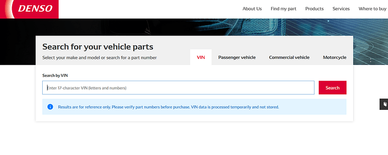 VIN search
