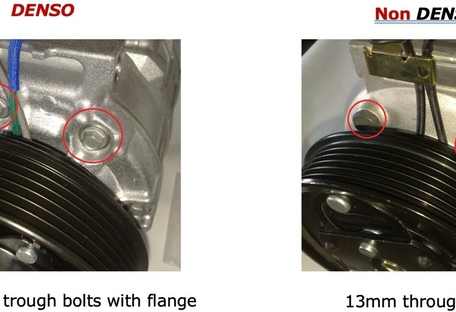 Counterfeit DENSO compressors bolts