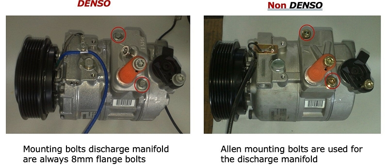 Counterfeit DENSO compressors bolts 2jpg
