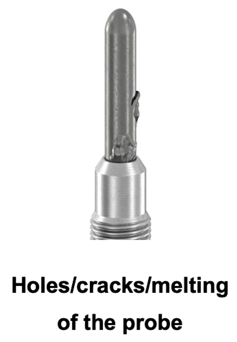 Cracked probe