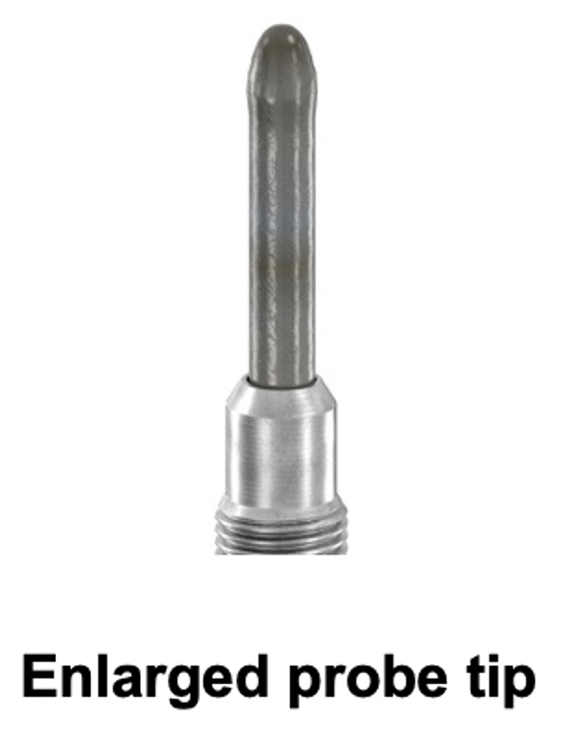 Enlarged probe tip