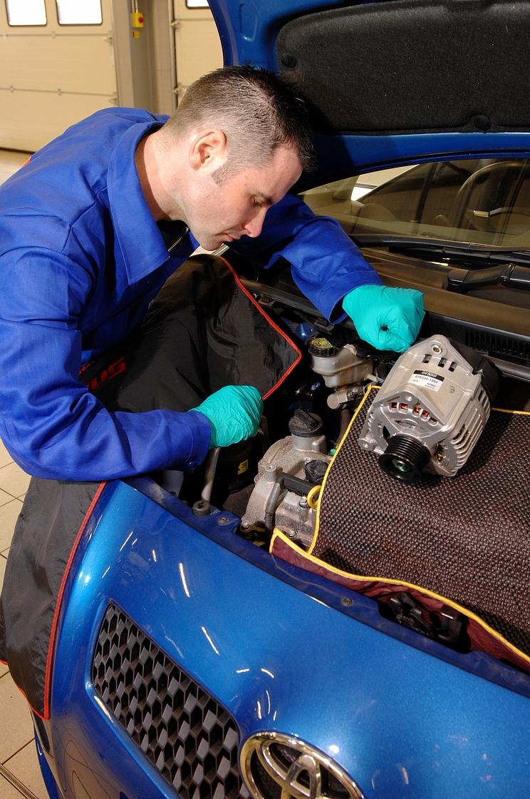 Rotating alternator garage