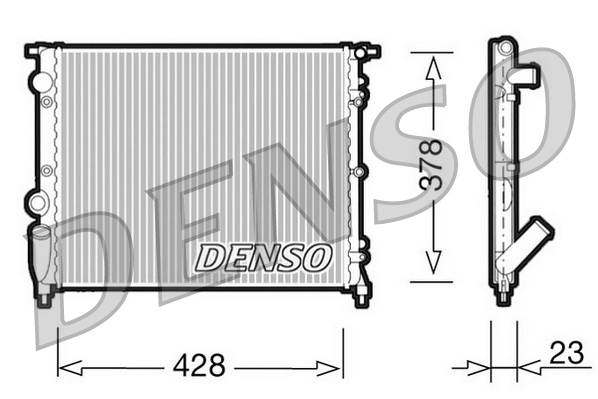 Denso Radiatore Motore DRM21026 - Ricambio Auto Per Peugeot E Citroën - 3